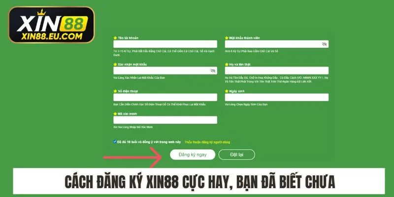 Cách đăng ký Xin88 cực hay, bạn đã biết chưa
